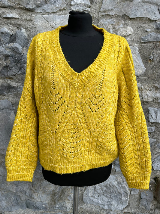 Yellow pointelle jumper uk 12