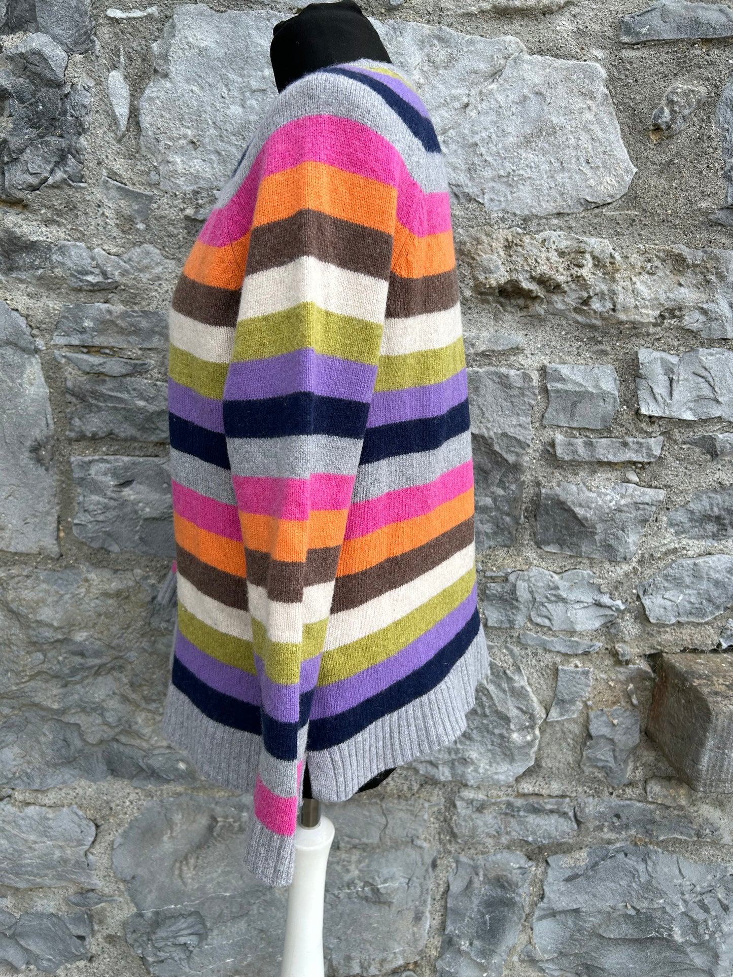 Colourful stripes woolly jumper uk 12-14