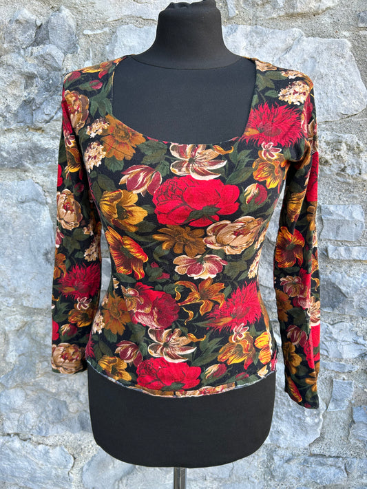 90s autumn flowers top uk 6-8