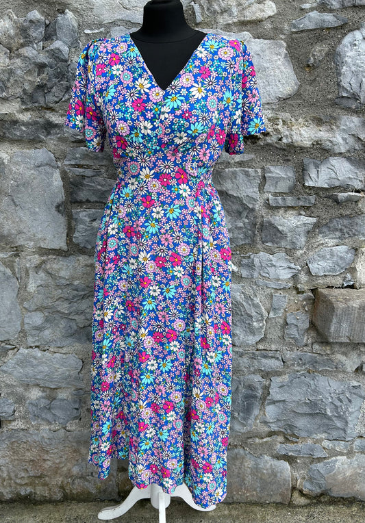 Colourful flowers maxi dress uk 10