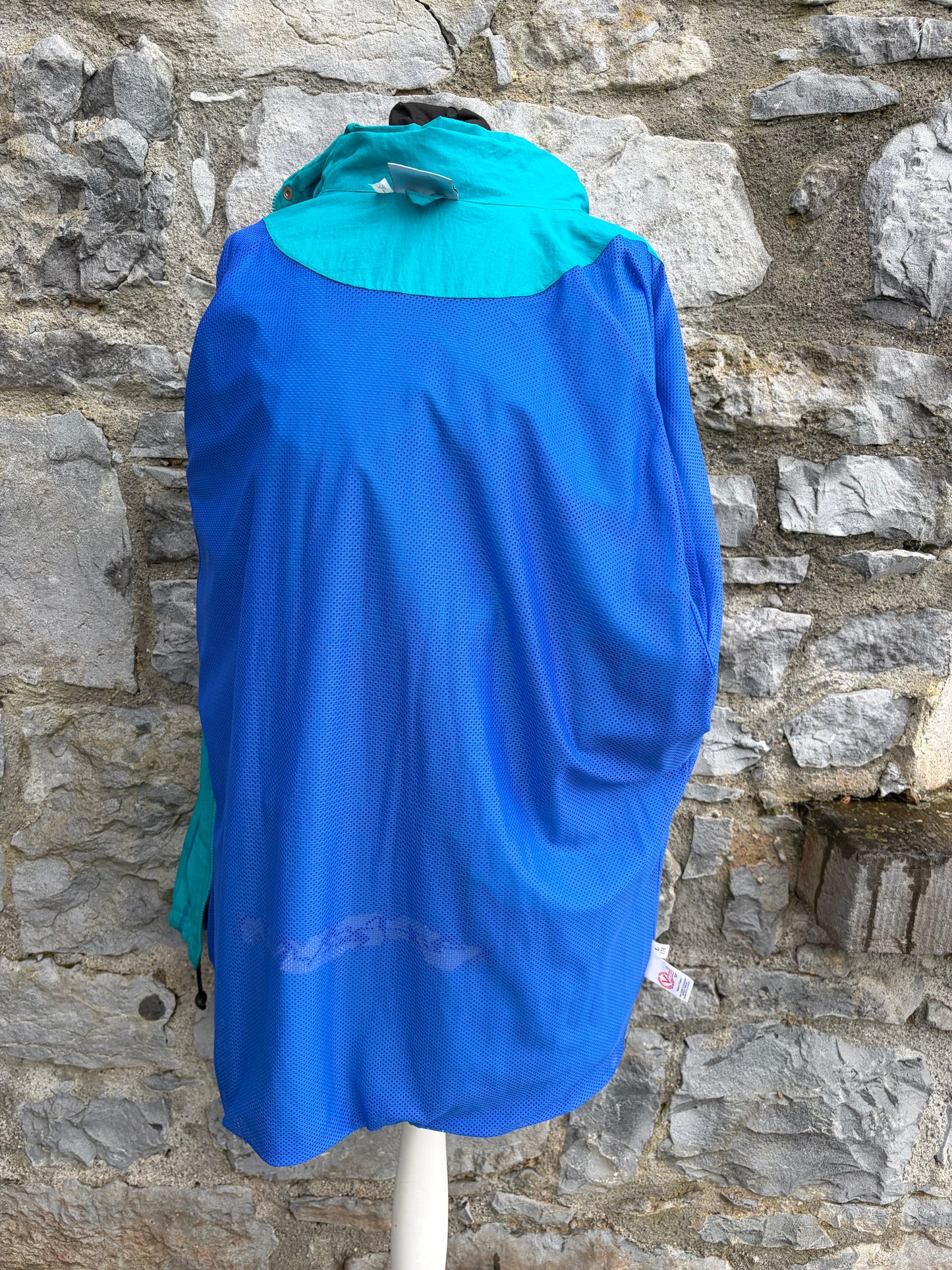 80s Victory teal&blue sport jacket Large