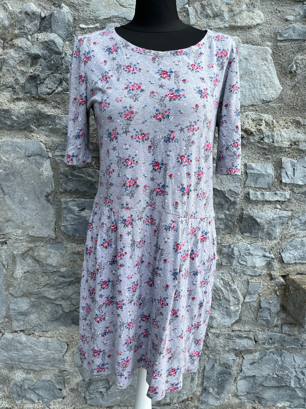 Tinker bell floral grey dress uk 10