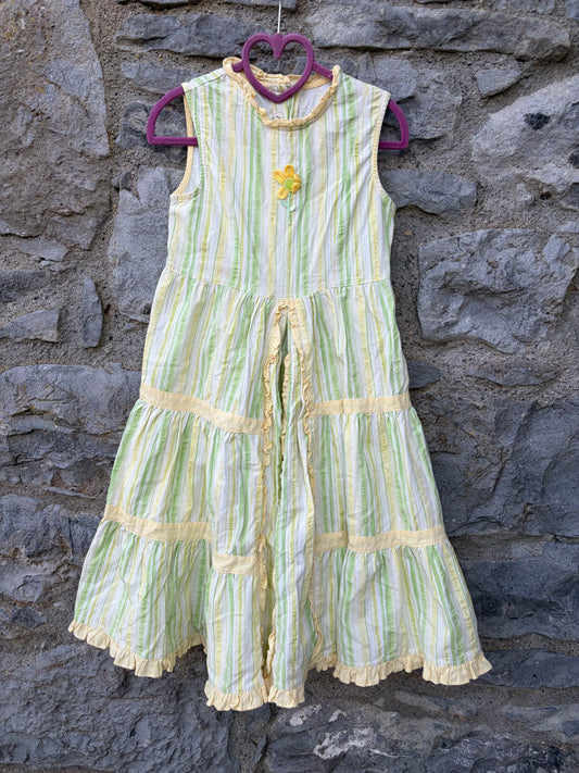 Y2K yellow stripy dress  6y (116cm)