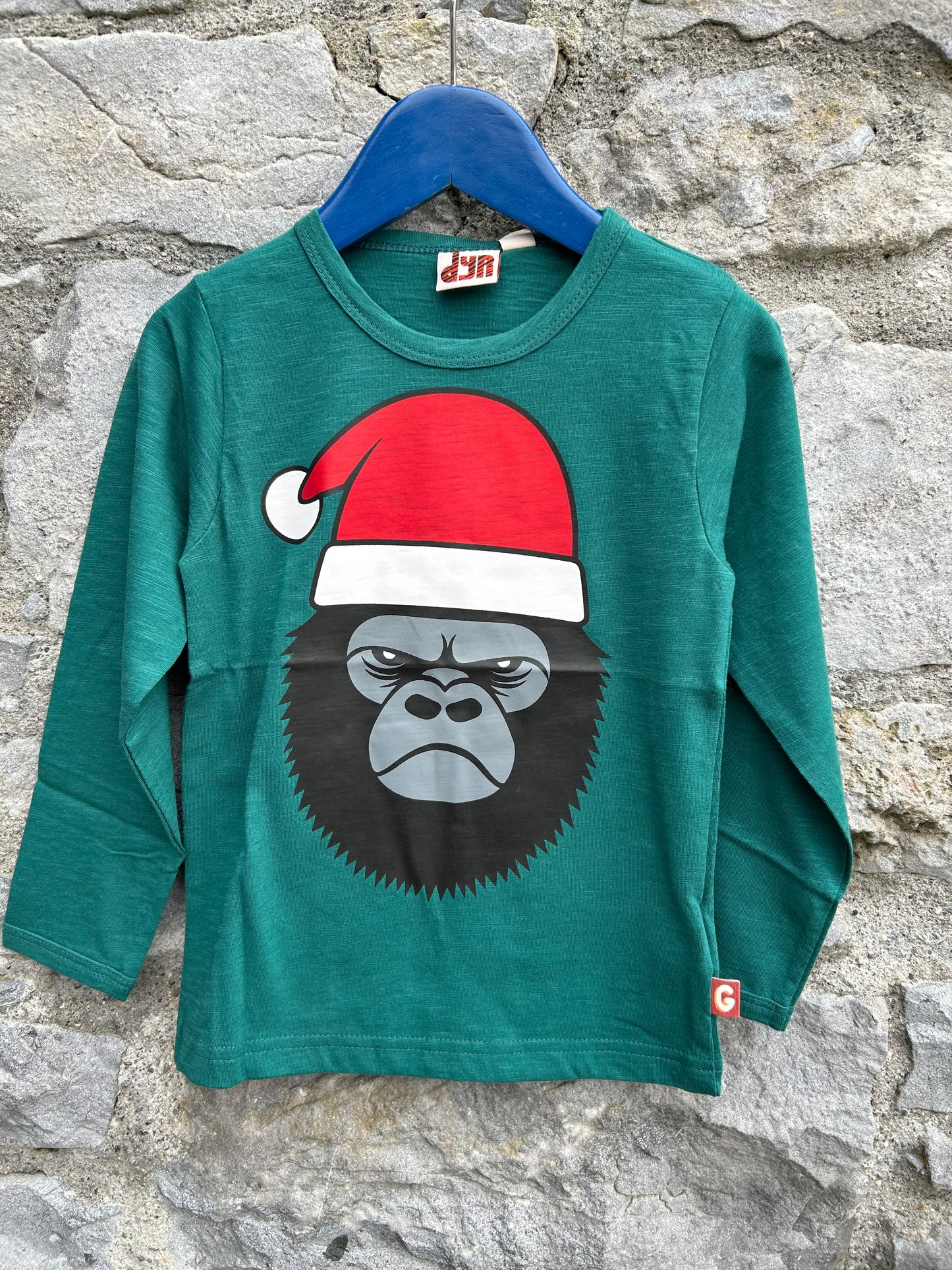 Christmas grumpy gorilla top  3-4y (98-104cm)