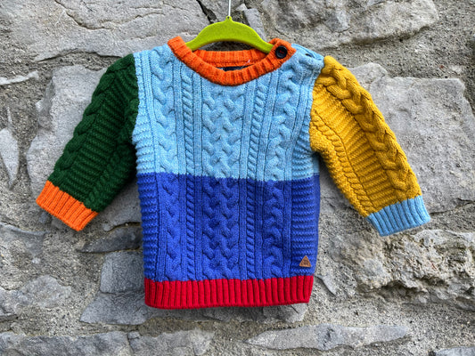 Colourful block jumper 3-6m (62-68cm)