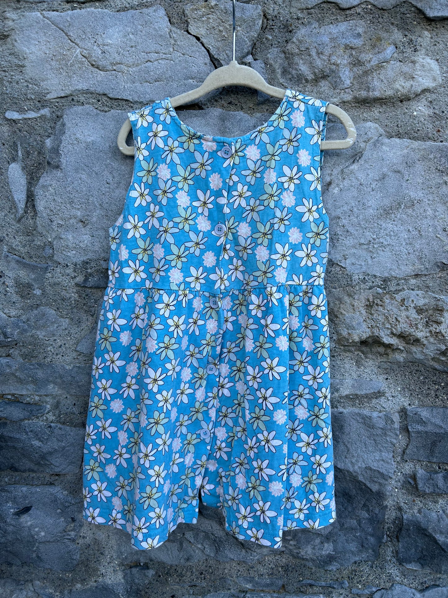 Y2K blue flowers dress  2-3y (92-98cm)