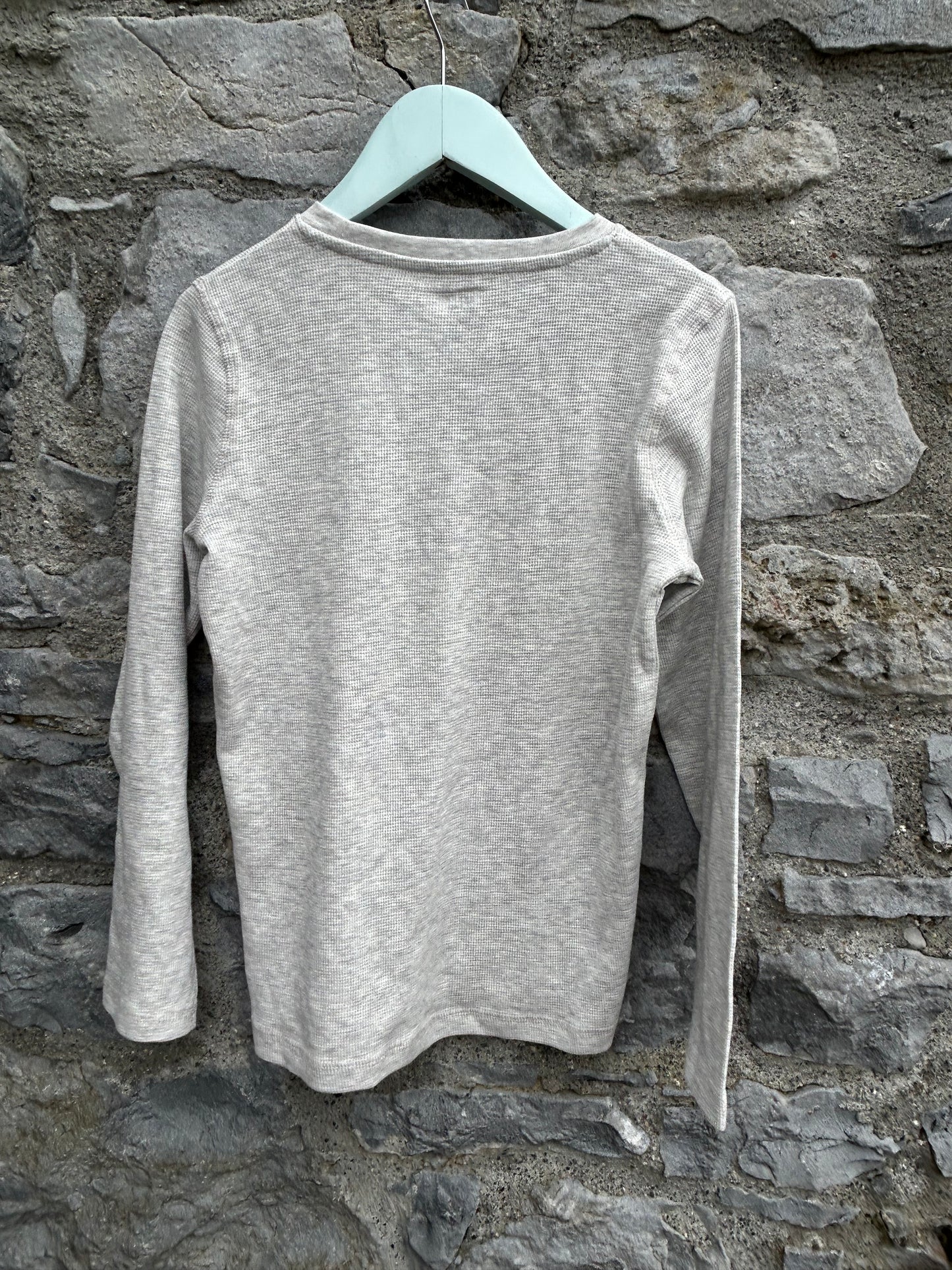 Grey waffle top  8y (128cm)