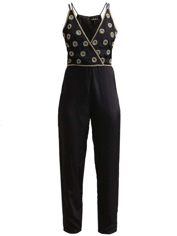 Black embroidered jumpsuit uk 10