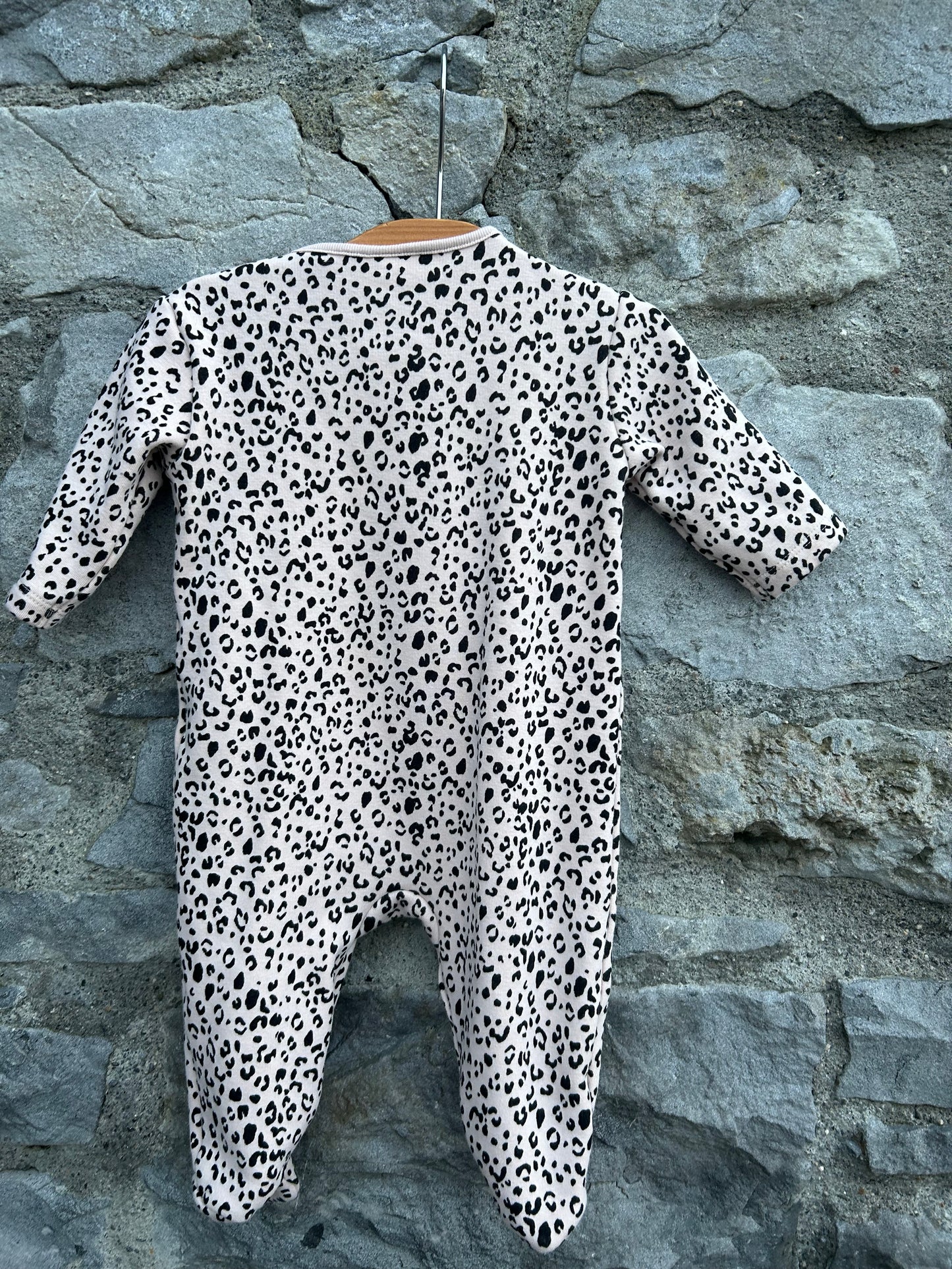 Leopard print sweat onesie  0-3m (56-62cm)