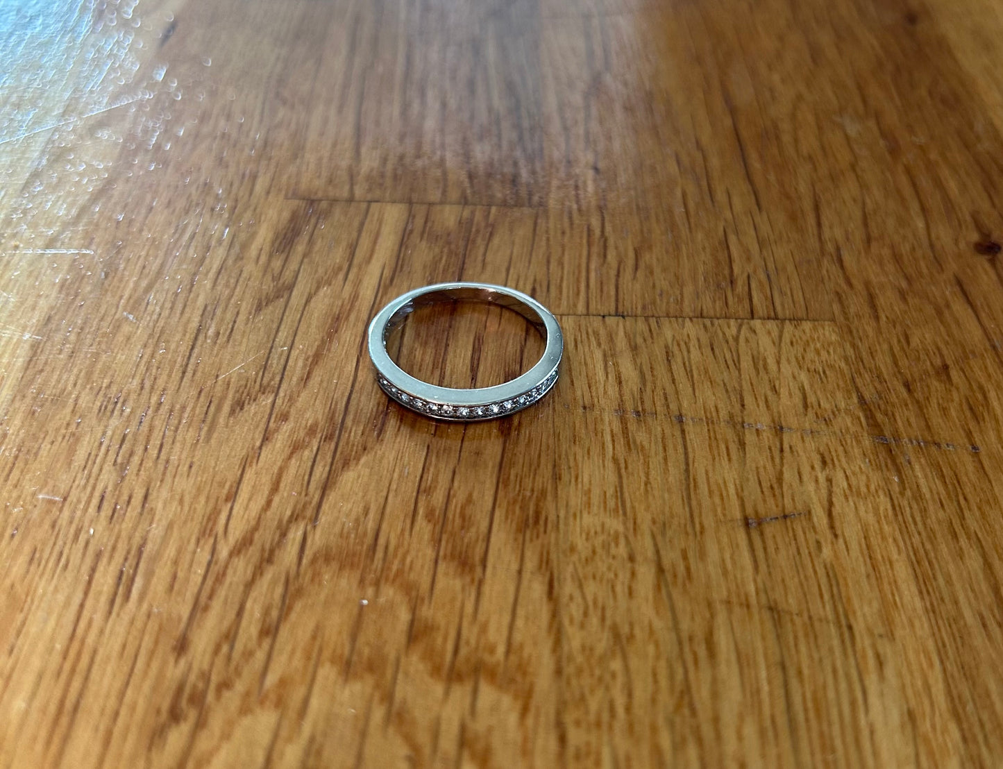 Tiny zircon silver ring