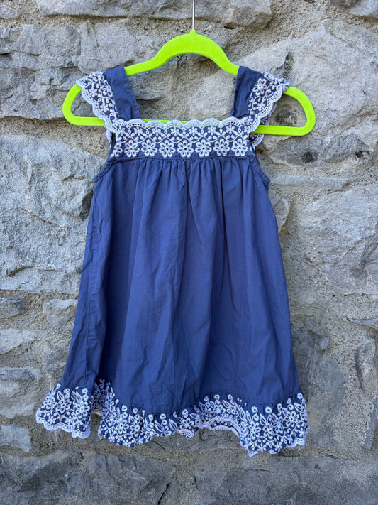 Blue summer dress  12-18m (80-86cm)