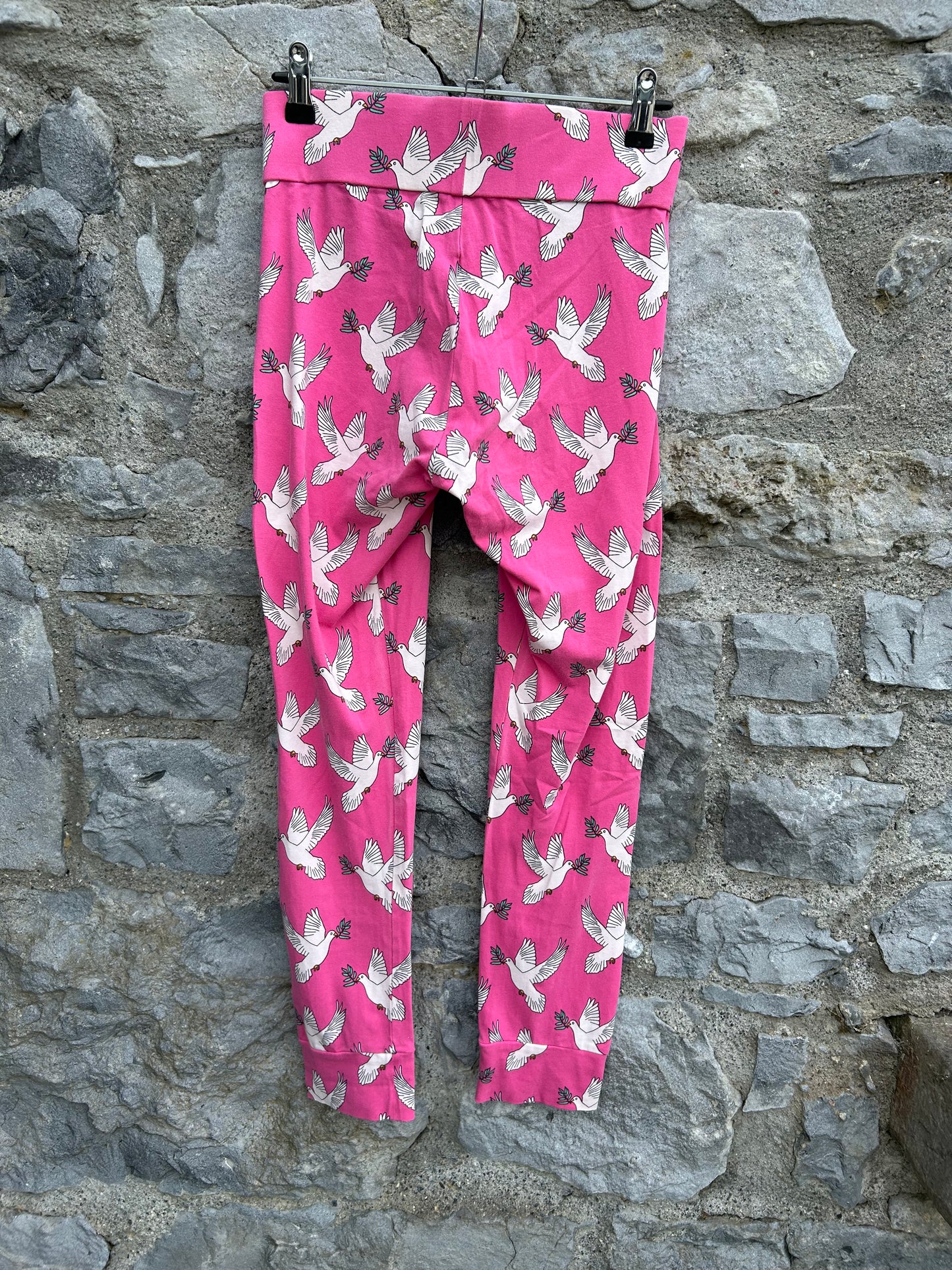 Peace dove pink leggings 12y (152cm)