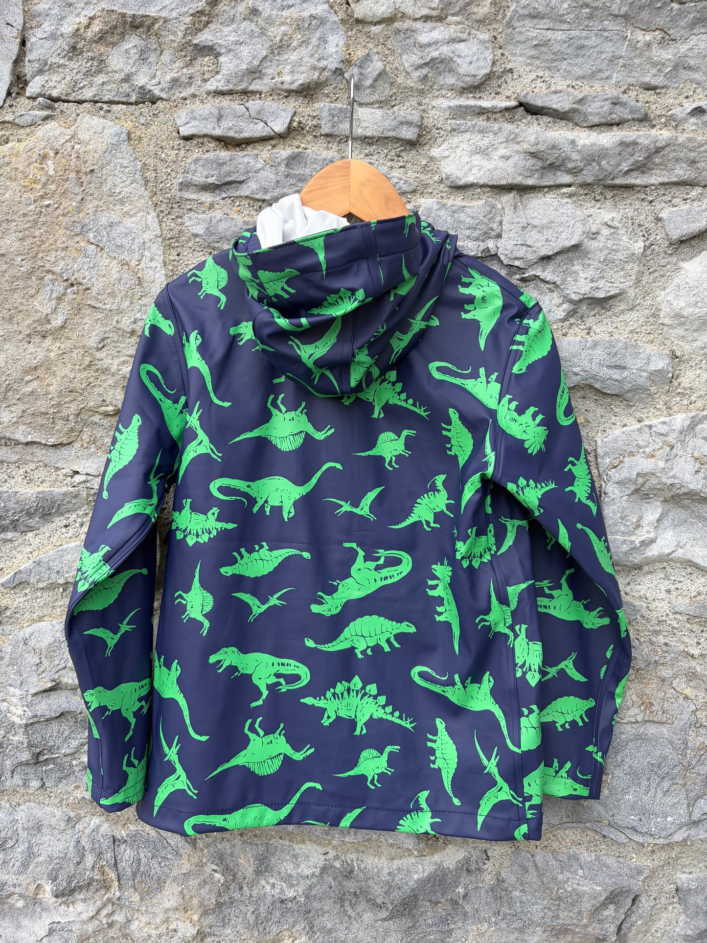 Dinosaurs navy raincoat  7-8y (122-128cm)