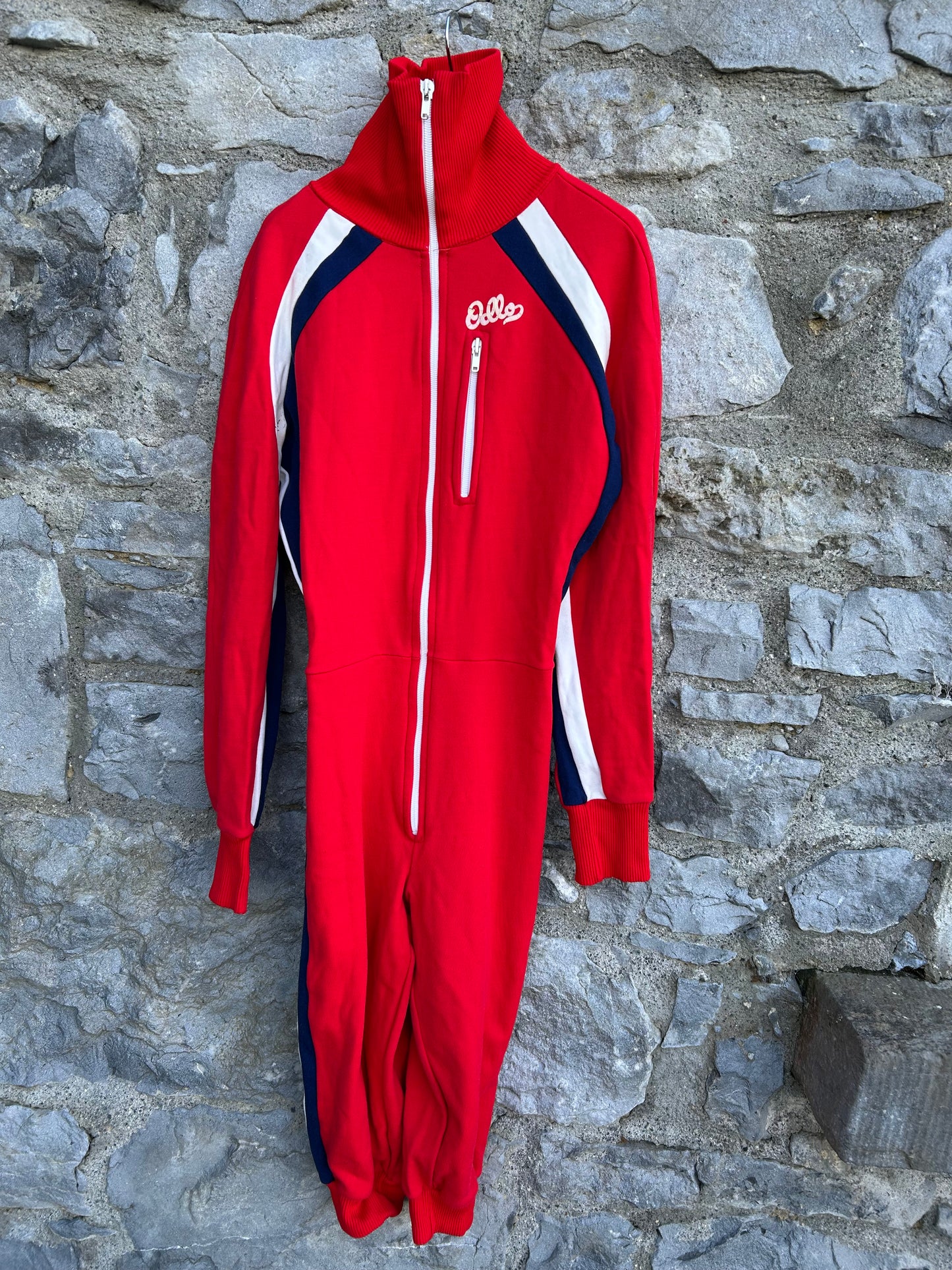 80s red One Piece Tracksuit  7-8y (122-128cm)