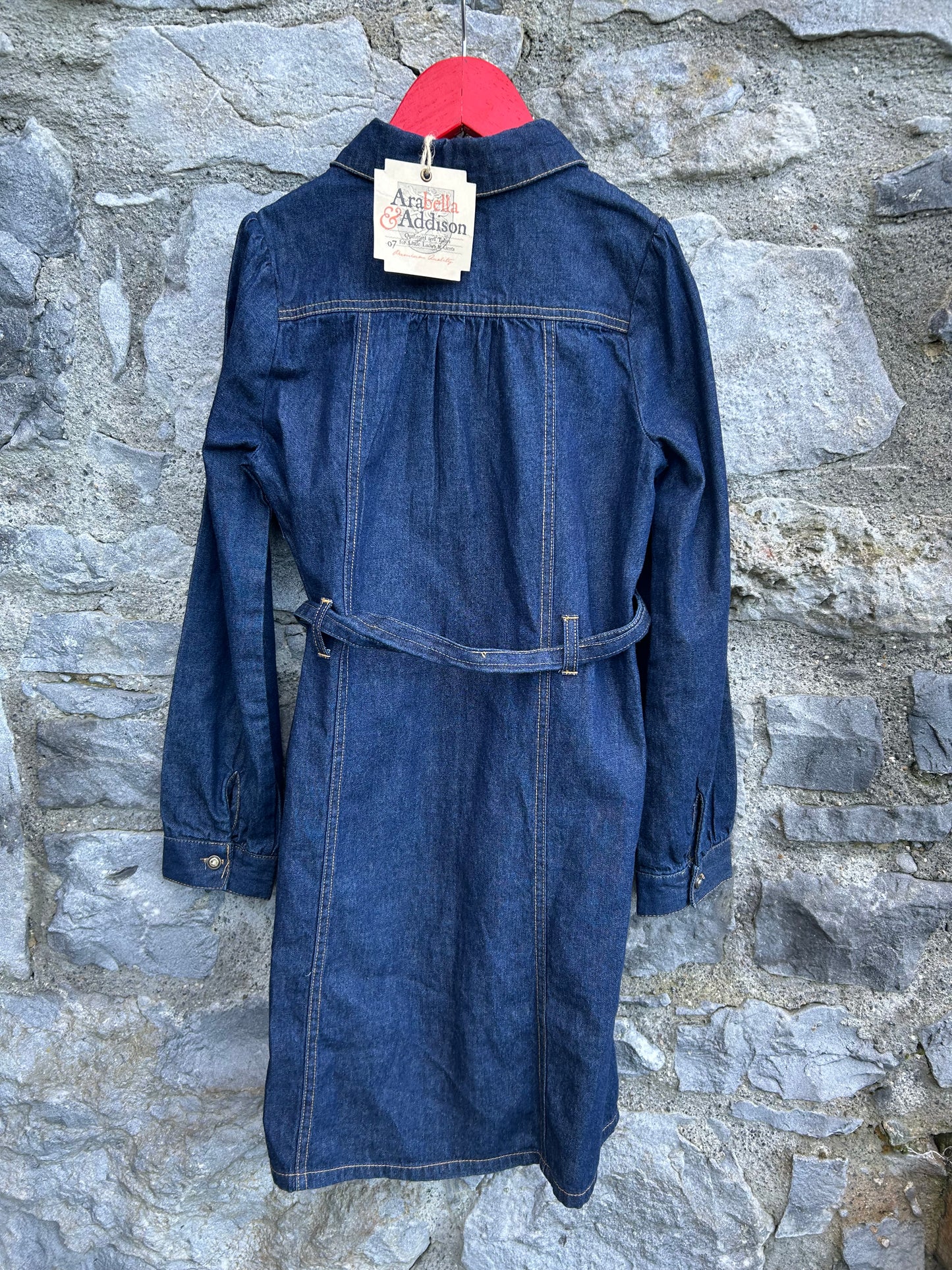 Denim buttons up dress 7-8y (122-128cm)