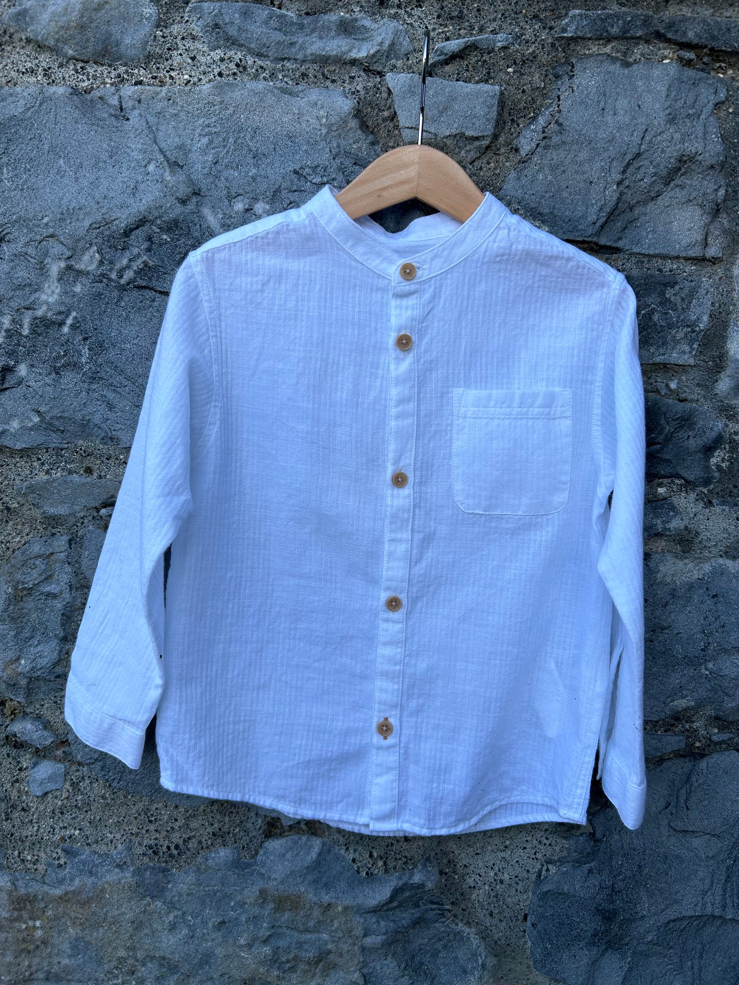 White grandpa shirt   4-5y (104-110cm)