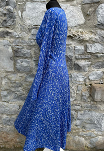 Blue floral dress uk 8-10