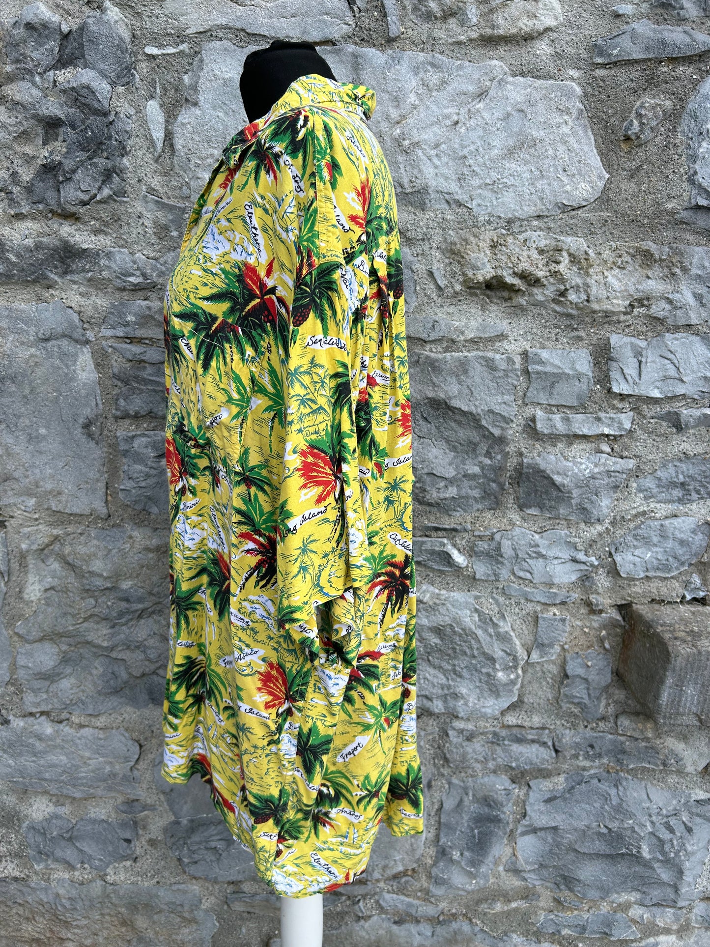 80s lime Hawaiian shirt XL