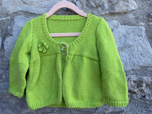 Green cardigan  18-24m (86-92cm)