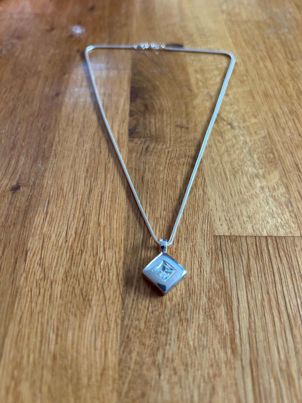 Squary silver necklace