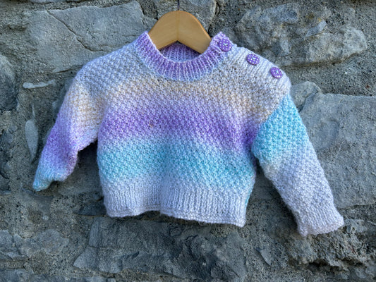 Purple&blue ombré jumper  0-3m (56-62cm)