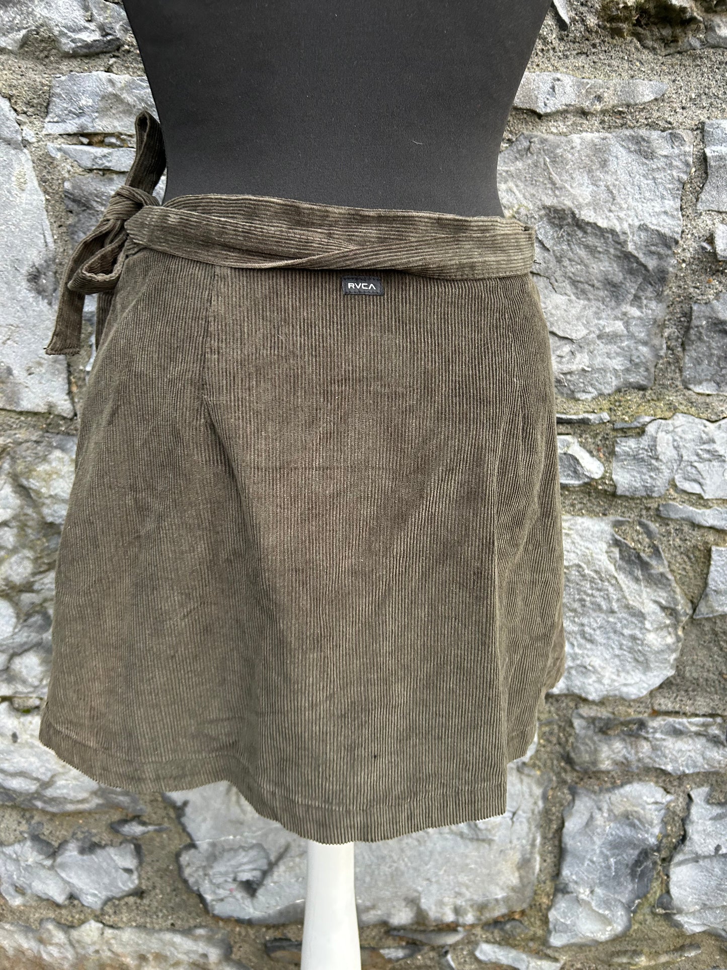 Brown cord wrap skirt uk 10