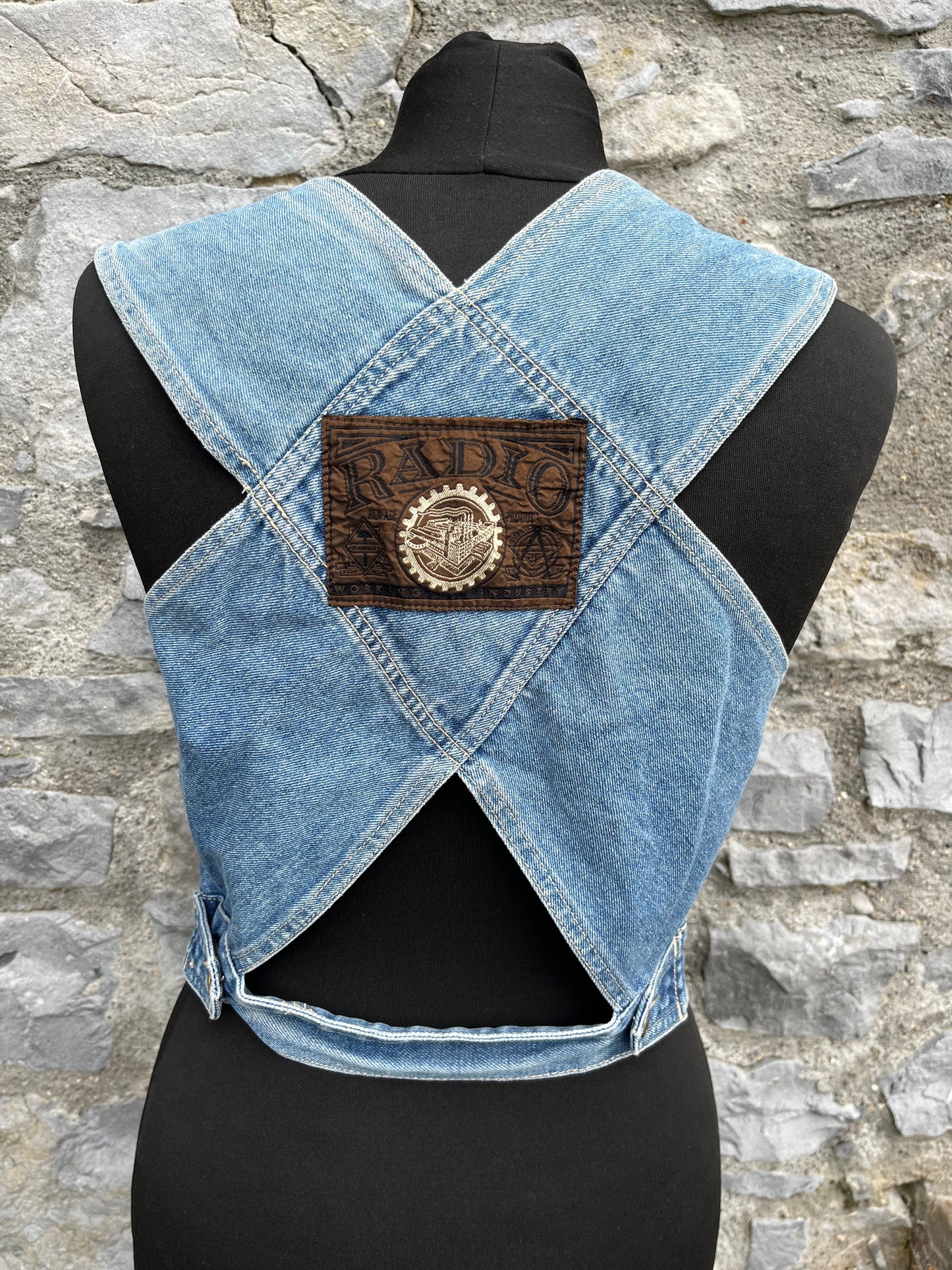 80s denim waistcoat uk 6-8