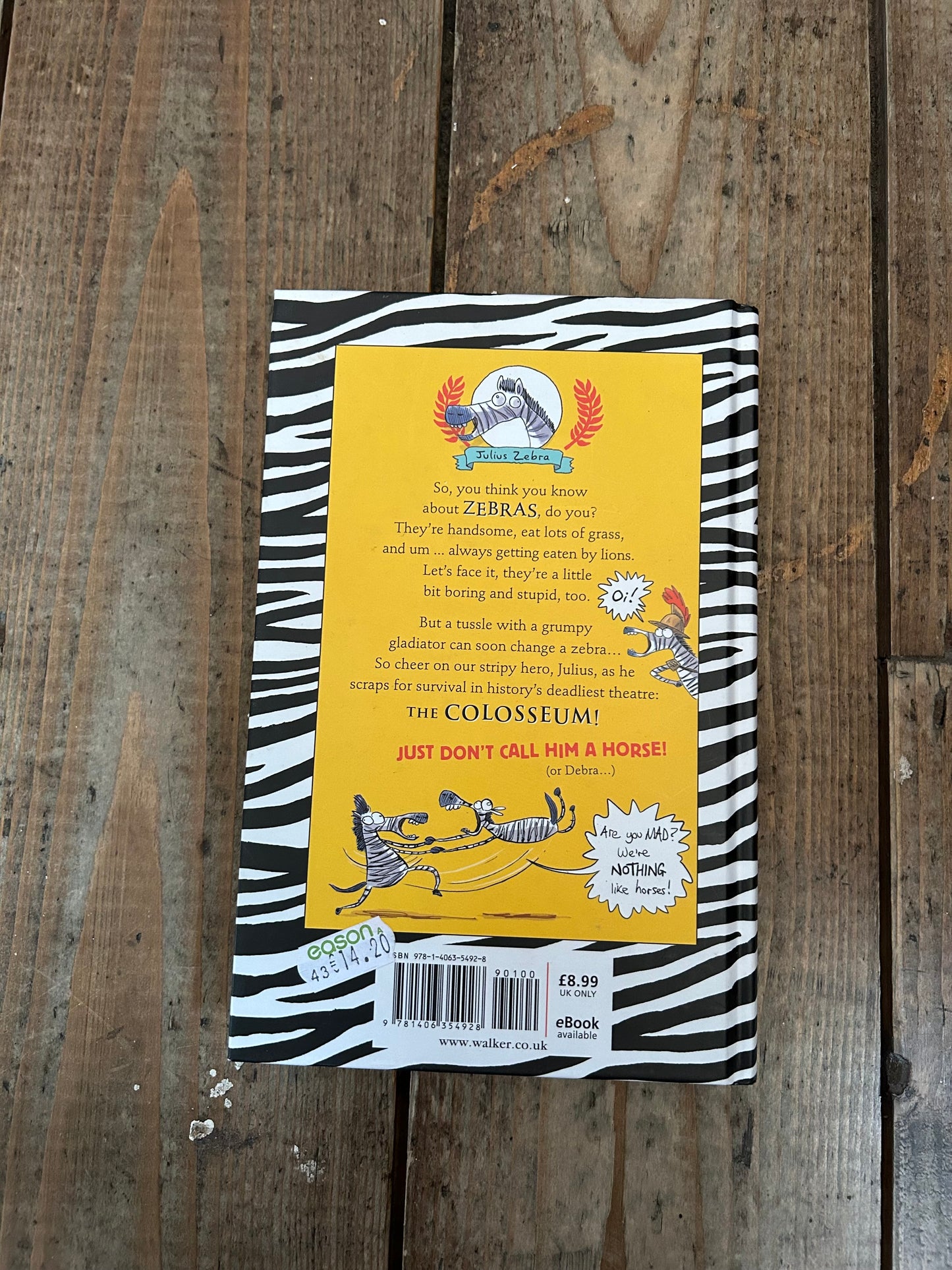 Julius Zebra rumble with the romans! By Gary Northfield