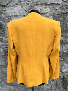 80s yellow woolly jacket uk 12