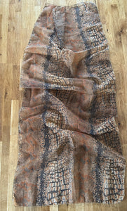 Sheer crocodile print scarf