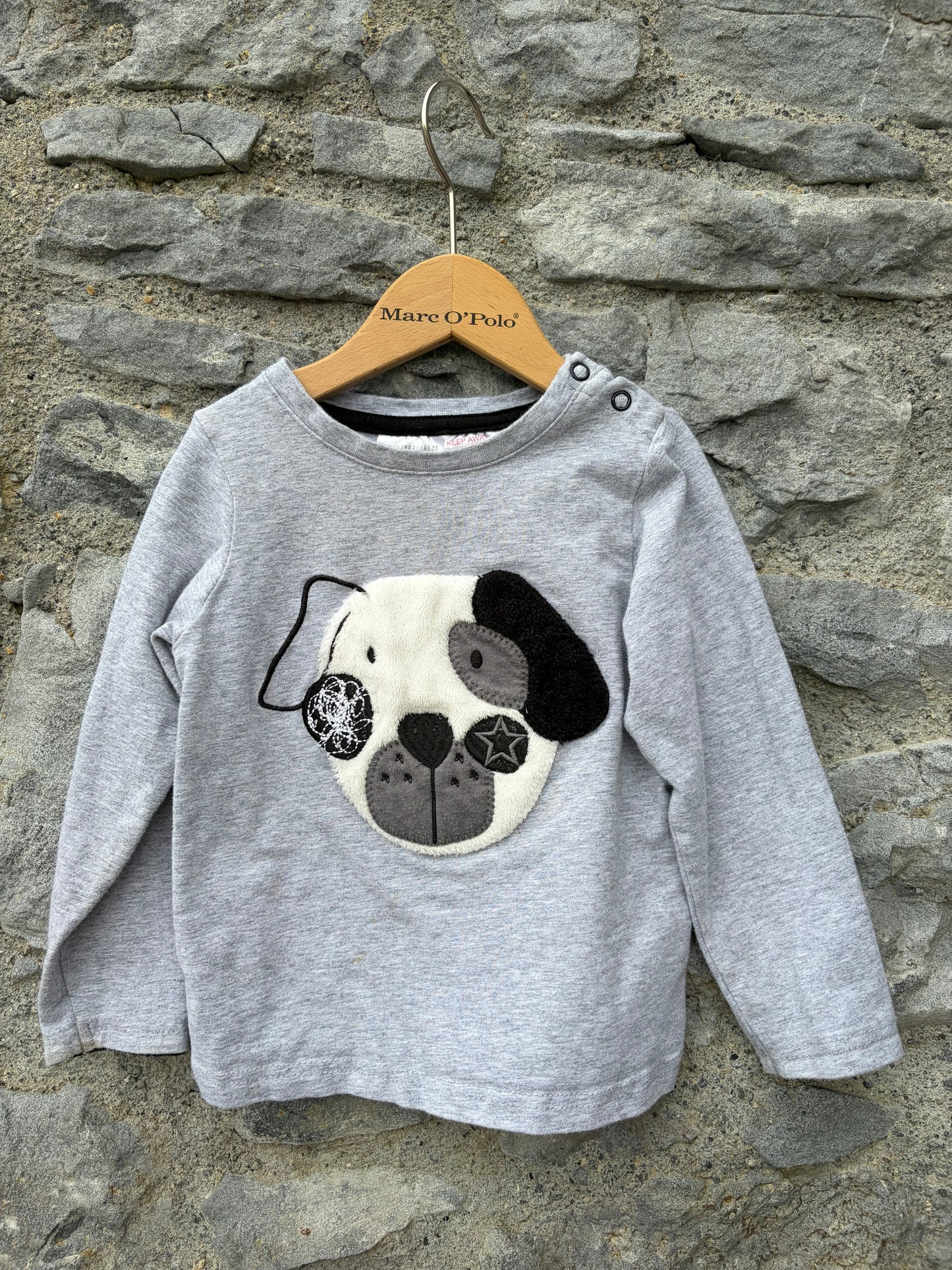 Dog grey top 12-18m (80-86cm)