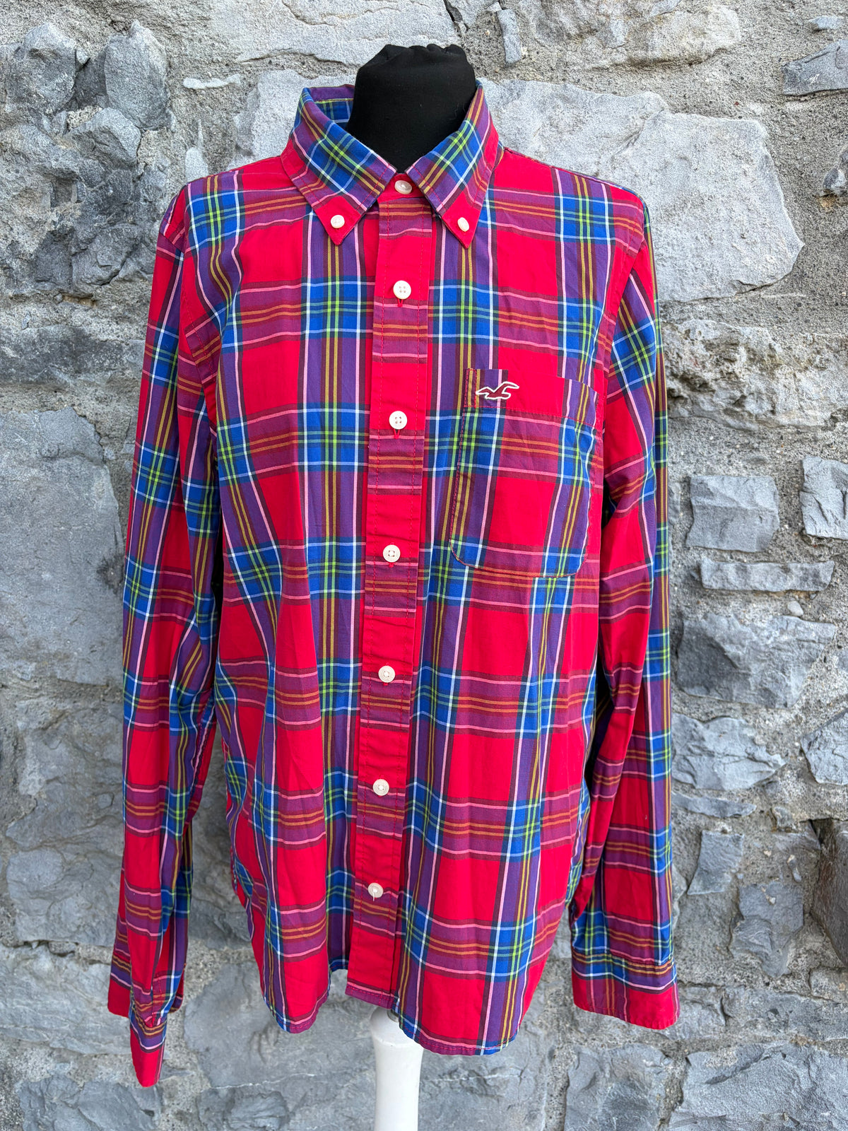 Red&blue check shirt Large
