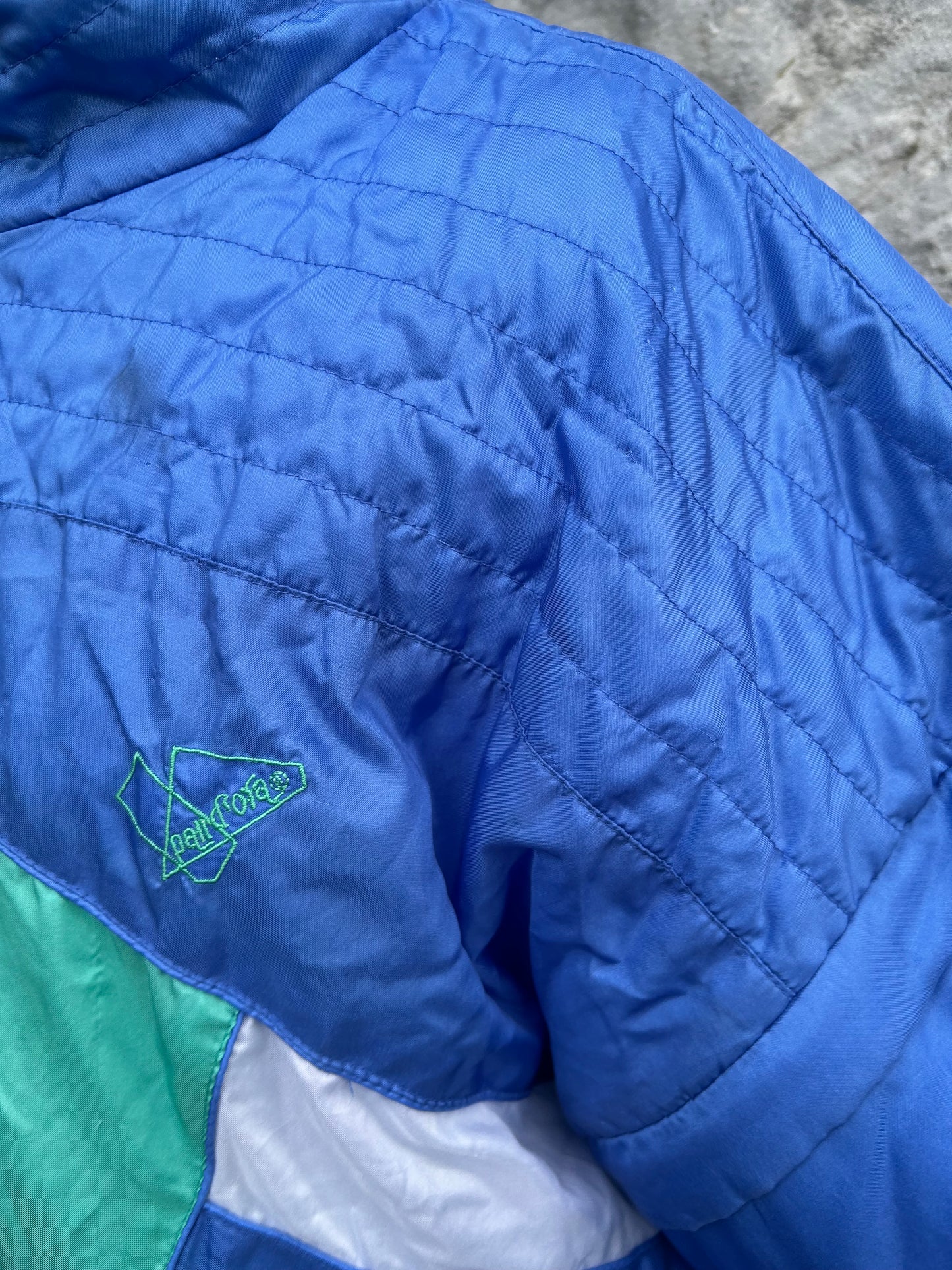 80s blue shell jacket   Large