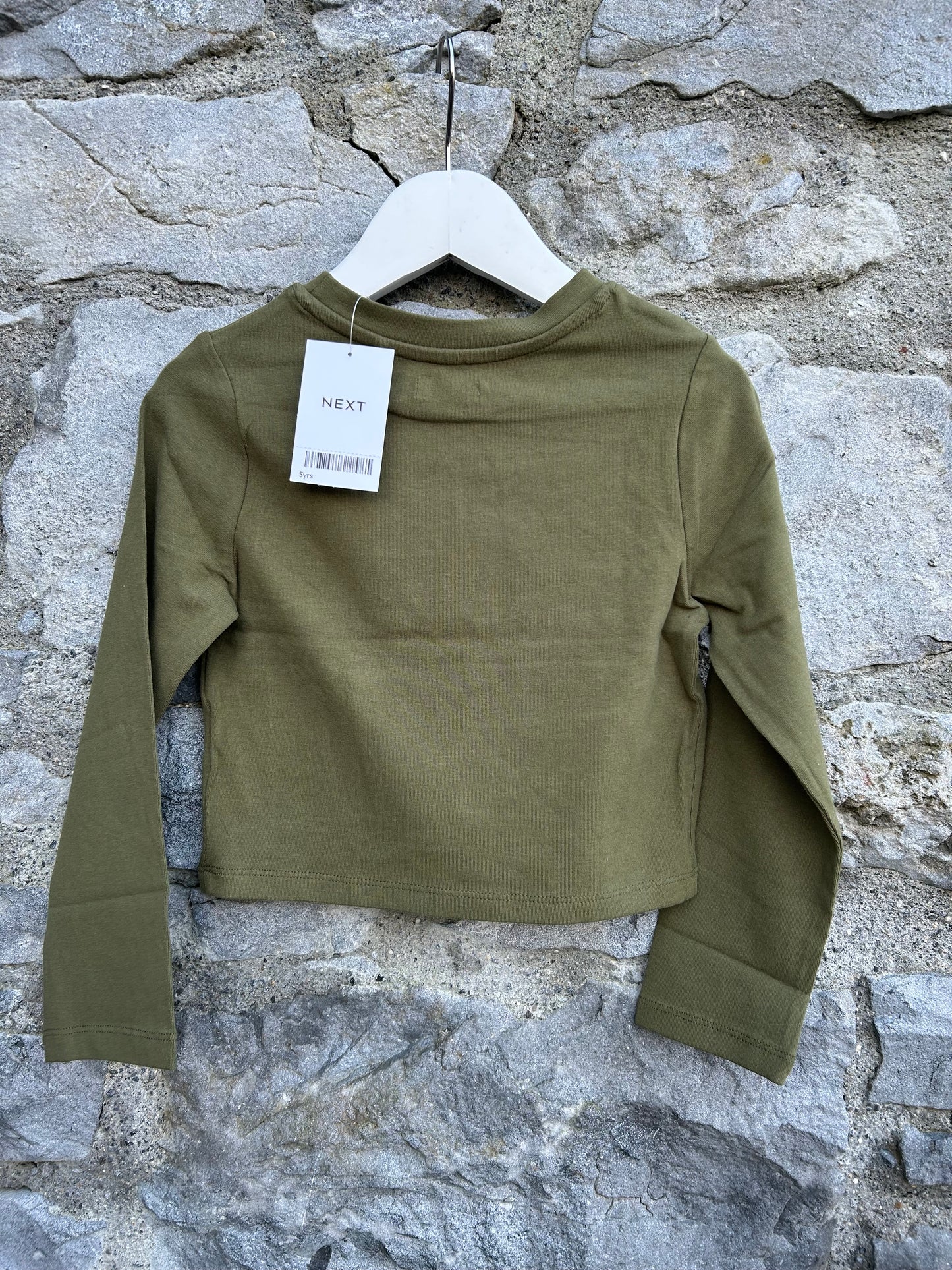 Khaki cropped top  5y (110cm)