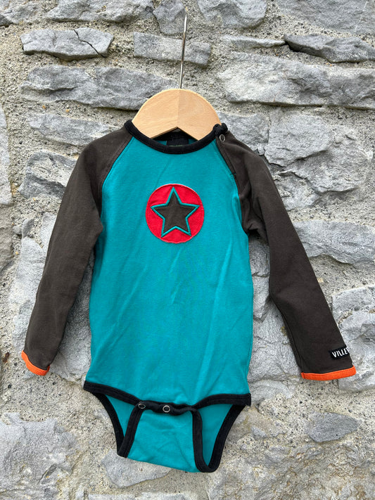 Teal raglan vest  9m (74cm)