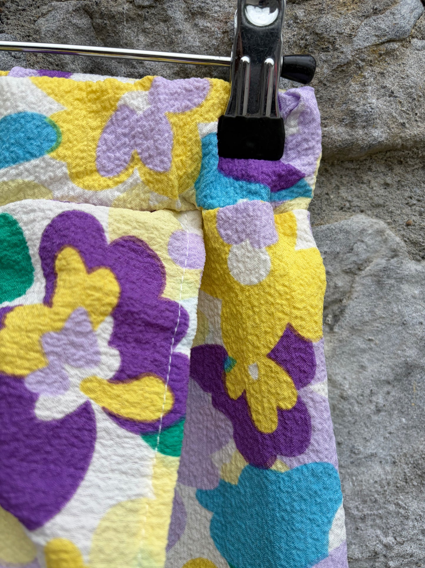Purple&yellow floral skirt 12y (152cm)