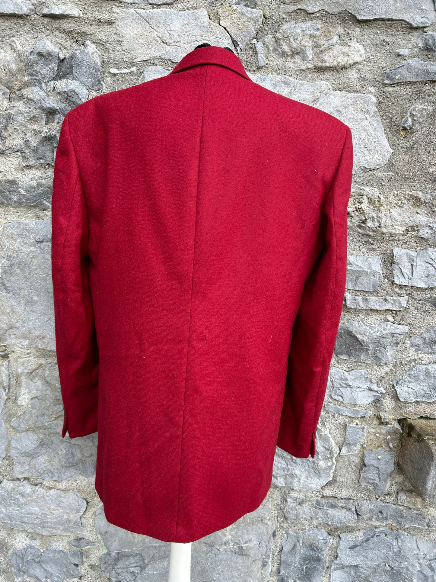 80s dark red suit jacket Large