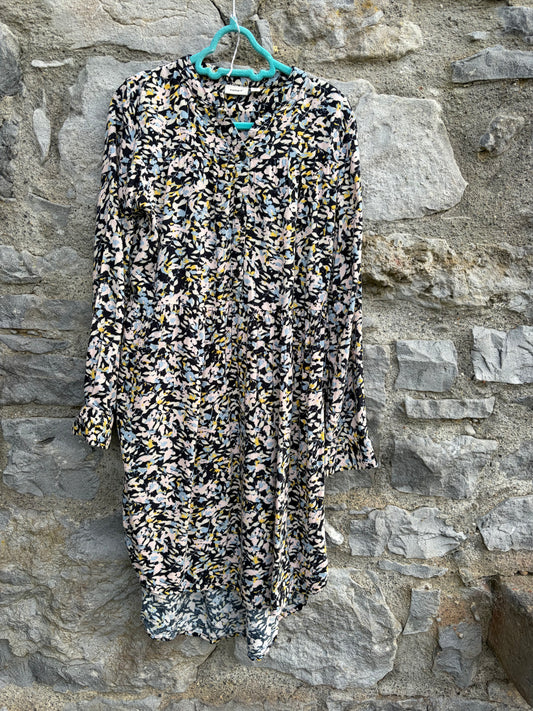 Floral print shirt dress  9y (134cm)