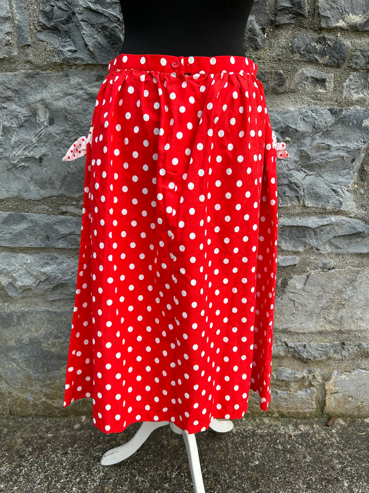 90 red polka dots skirt uk 10-12