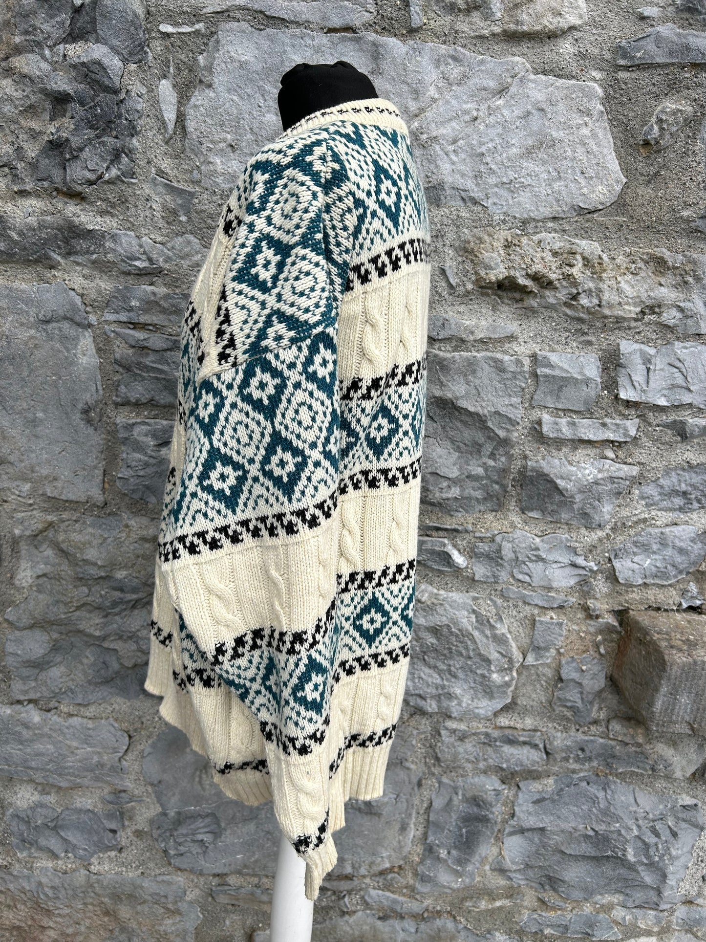 80s geometric panel jumper Large