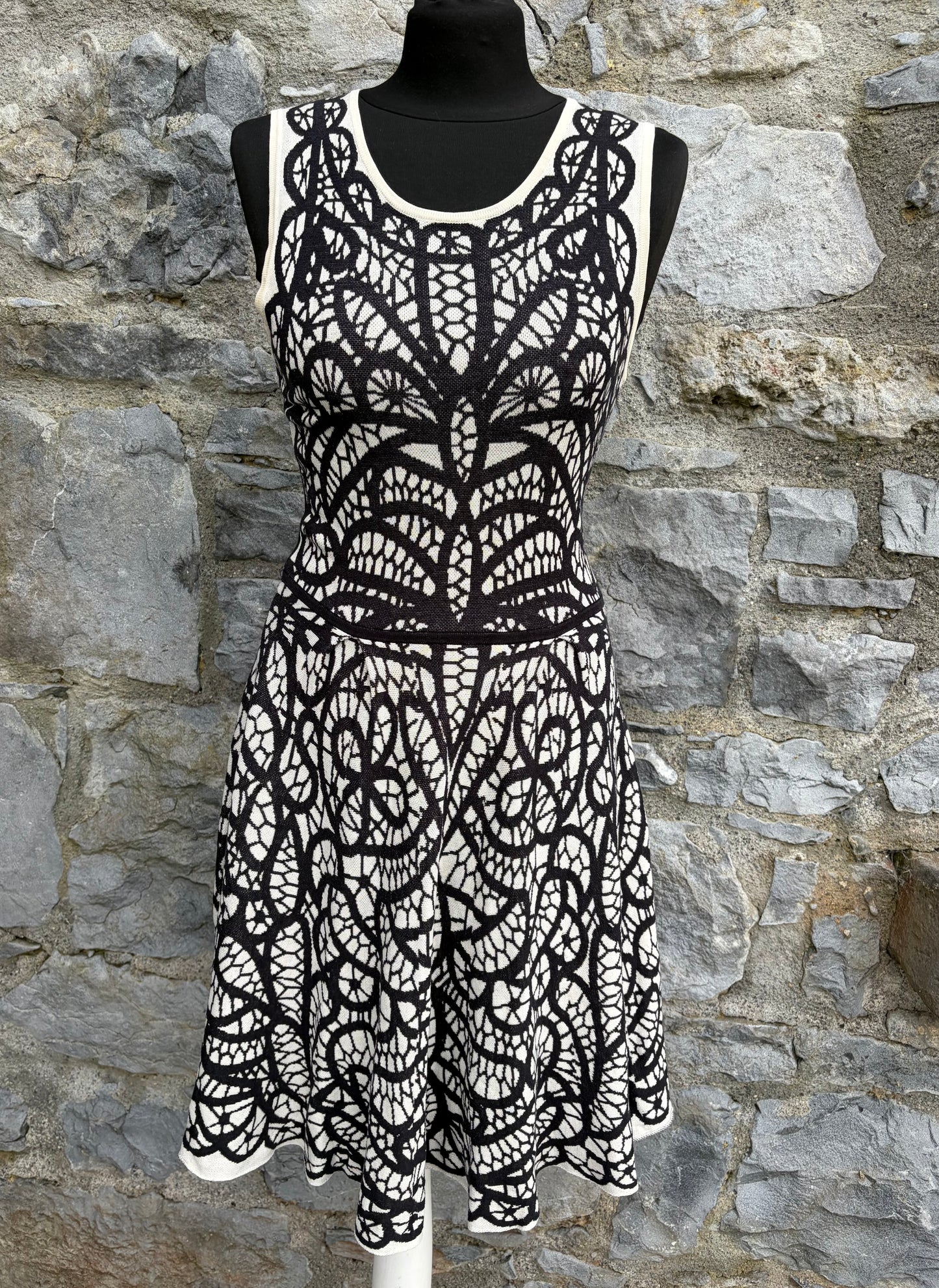 Talulah Knit Mini black&white Dress uk 8