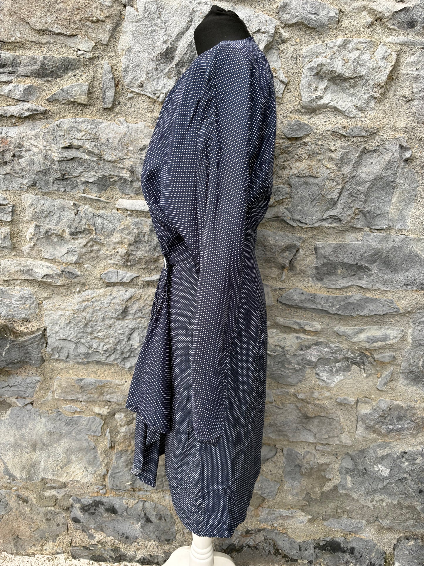 80s polka dots wrap dress uk 8