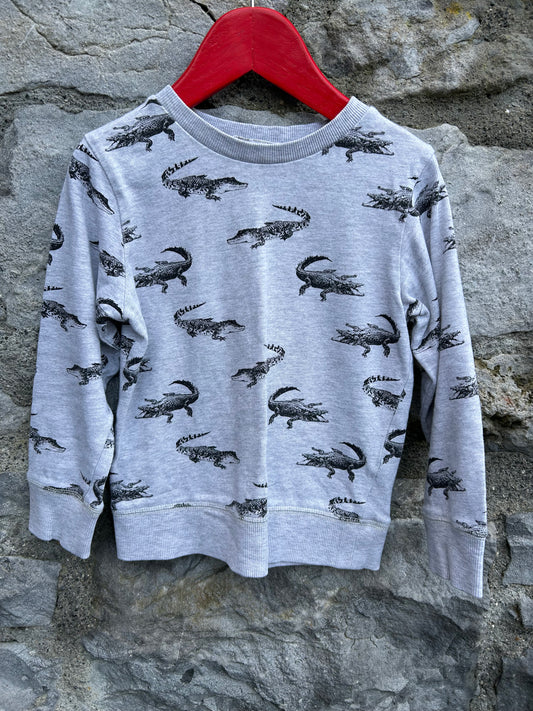 Crocodiles grey sweatshirt  3-4y (98-104cm)