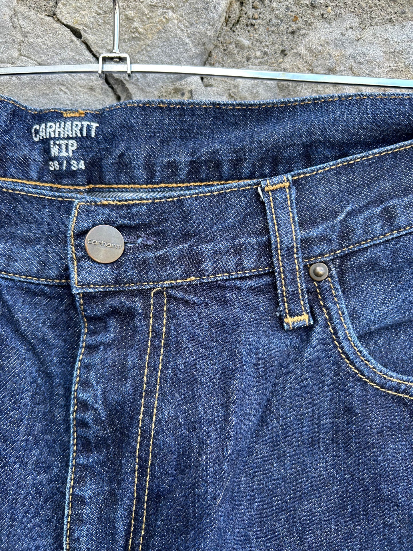 Straight navy jeans 38W x 34L