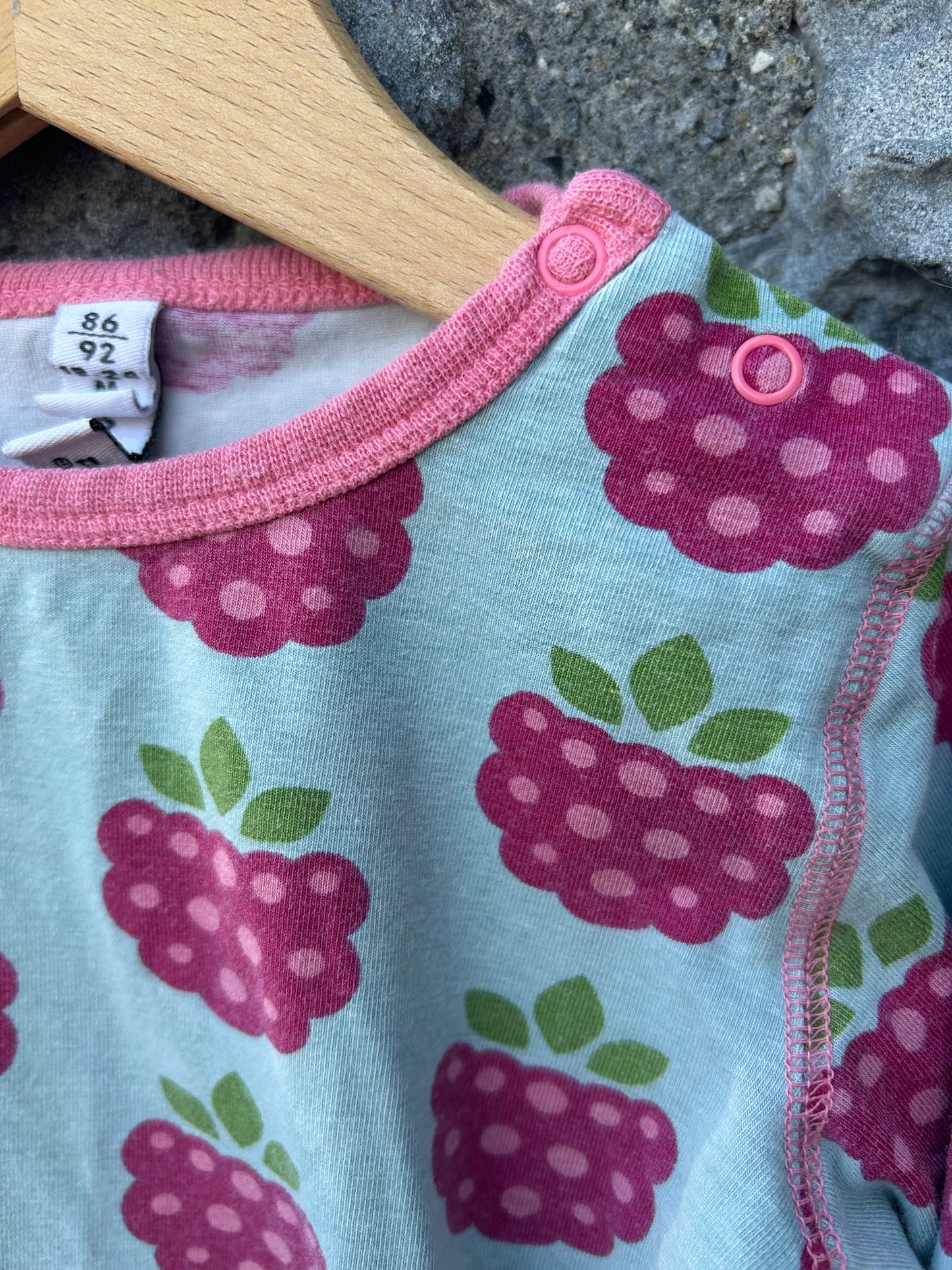 Raspberries blue vest  18-24m (86-92cm)
