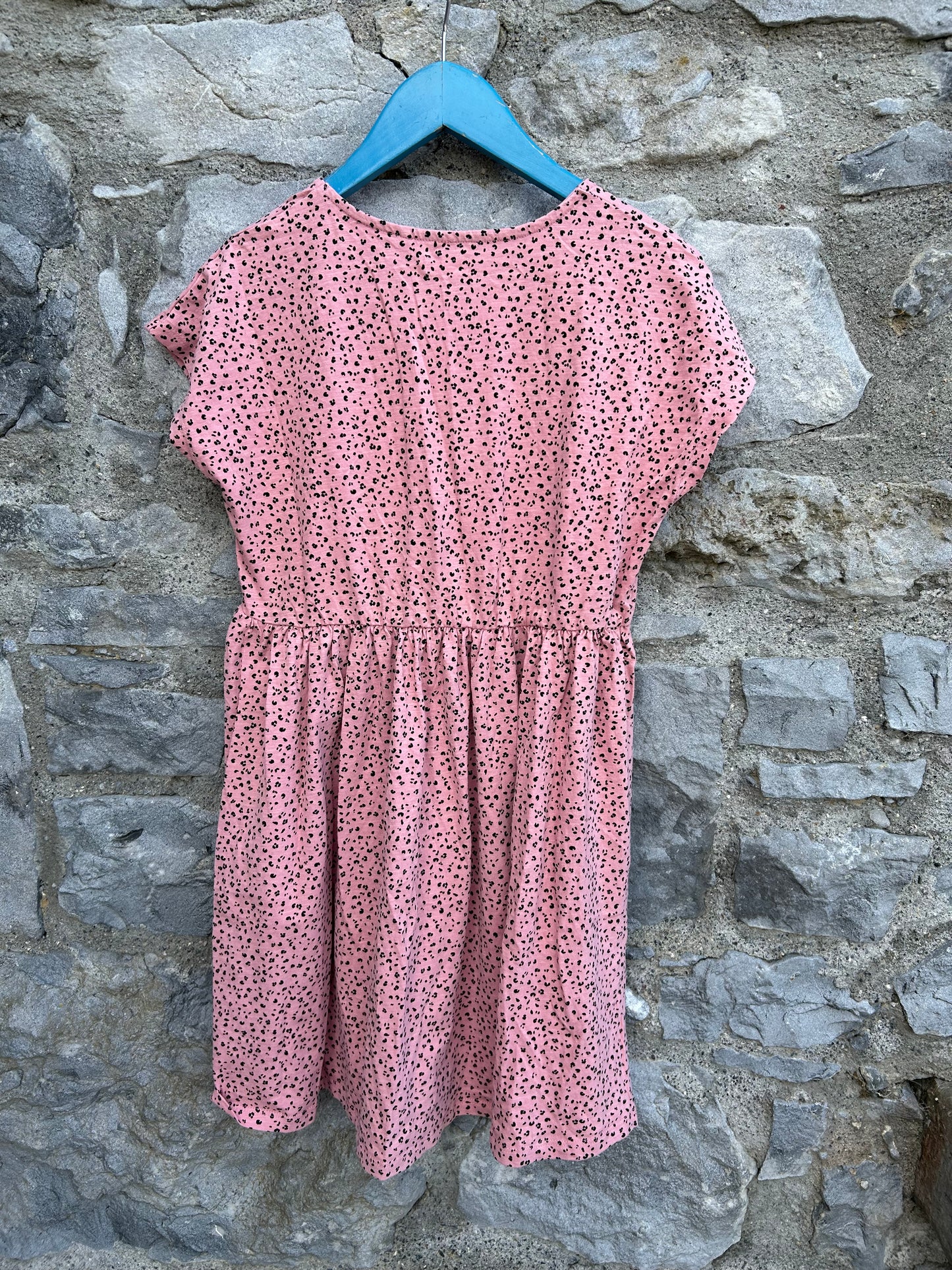 Tiny leopard print pink dress  11y (146cm)