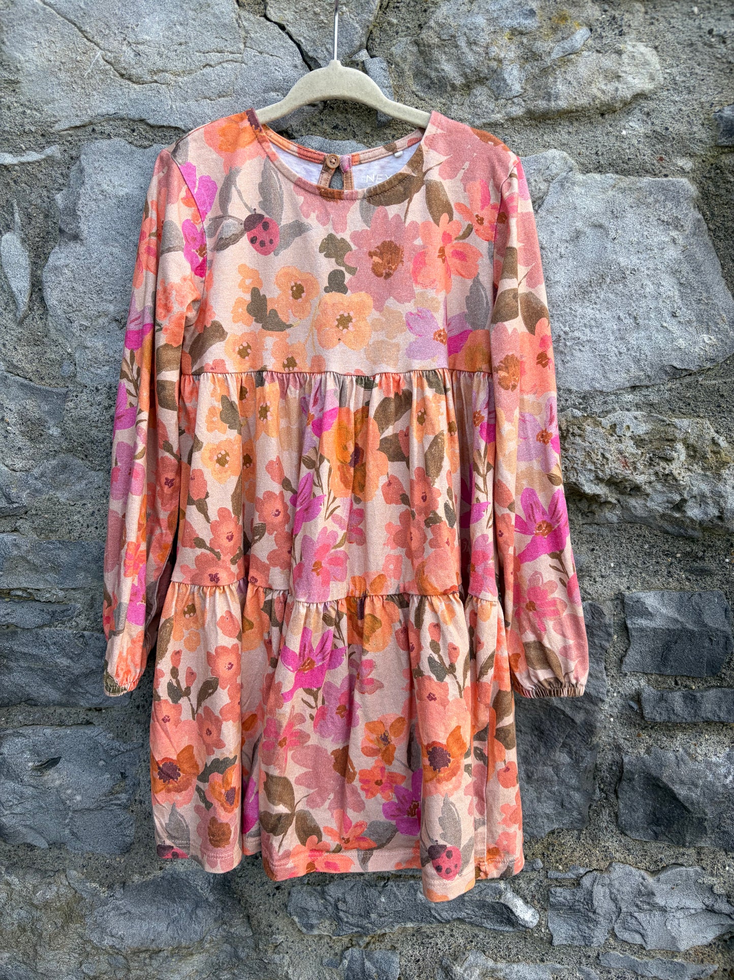 Pink flowers dress  4-5y (104-110cm)