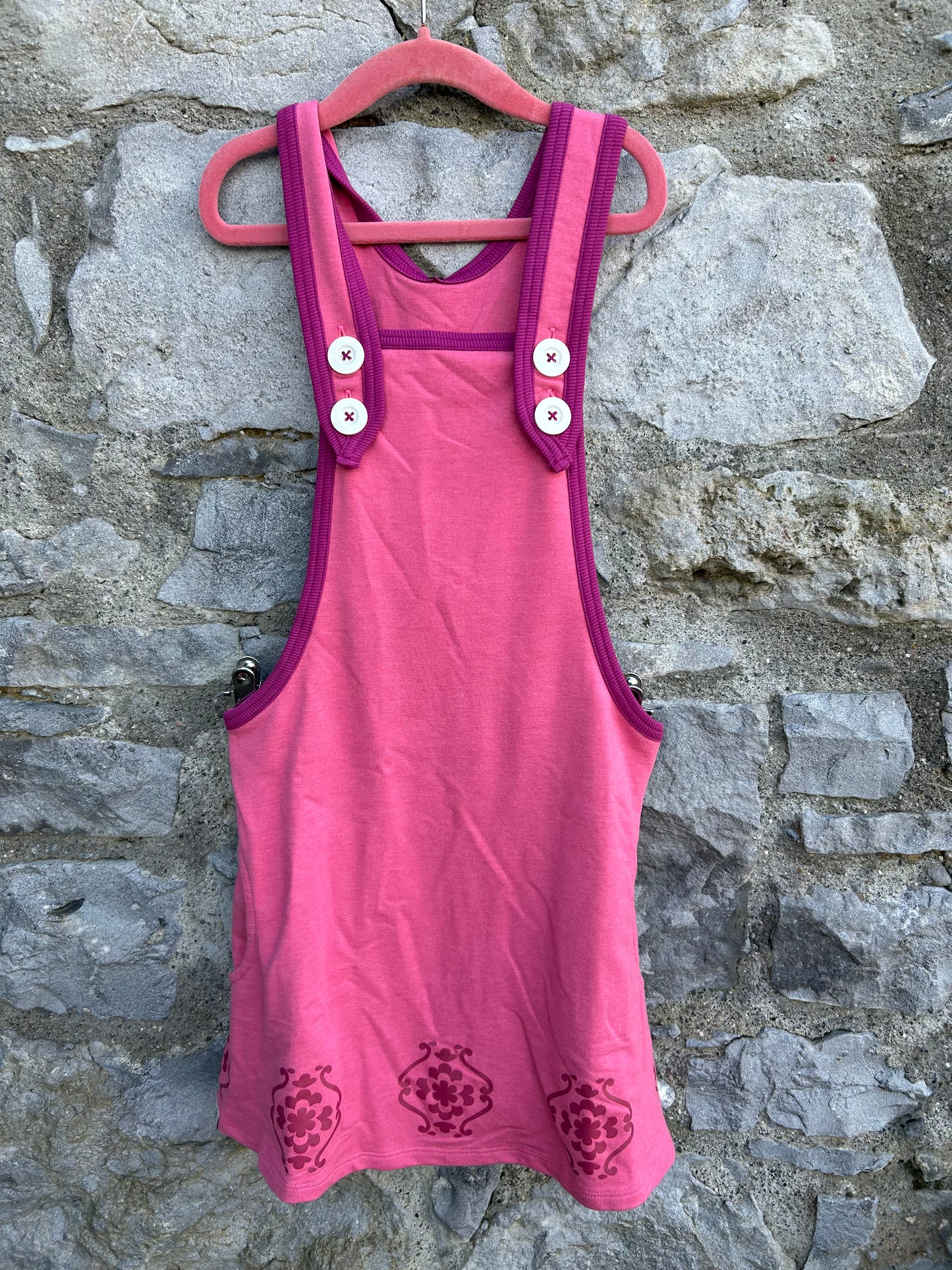 Pink pinafore  7y (122cm)