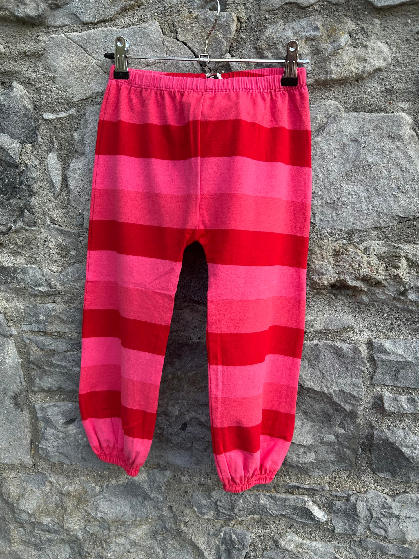 Pink stripy baggy pants  5y (110cm)