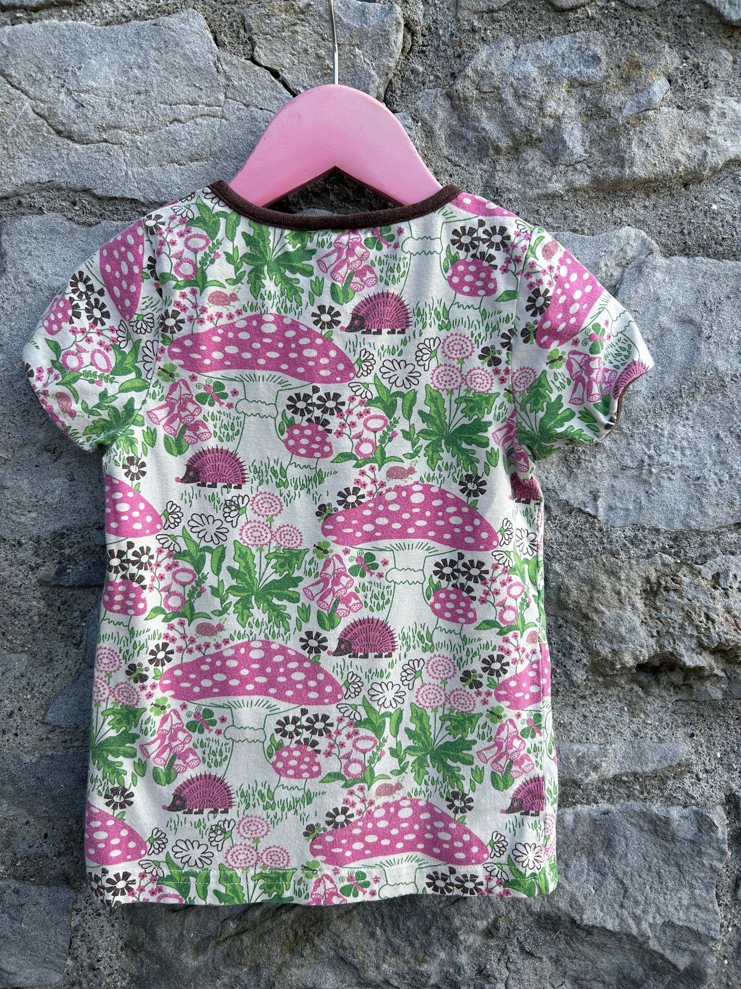 Pink mushrooms T-shirt  3-4y (98-104cm)
